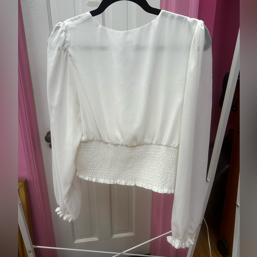 Aritzia Wilfred NWT Genoa Top in White Large - Picture 3 of 4